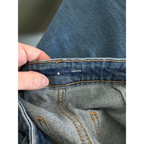 Old Navy Women's Size 6 High Rise Ankle Length Patchwork Jeans Blue - Picture 4 of 6